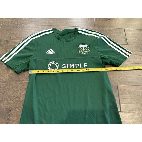 Adidas Mens Green MLS Portland Timbers Simple Short-Sleeve Jersey Size S SMALL - Picture 9 of 9
